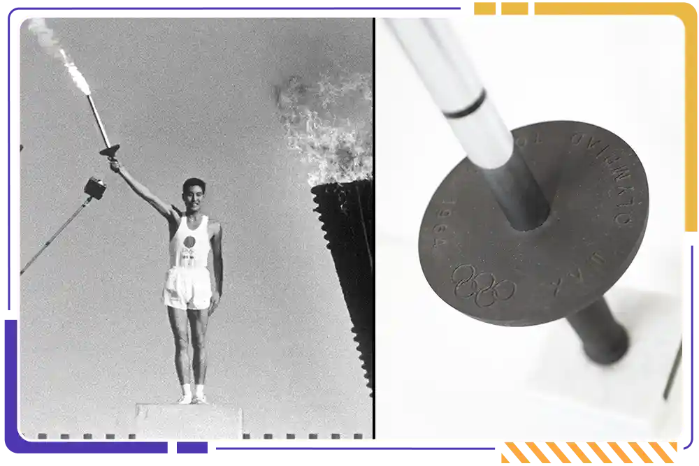 Engraved Tokyo Olympic Torches in 1964